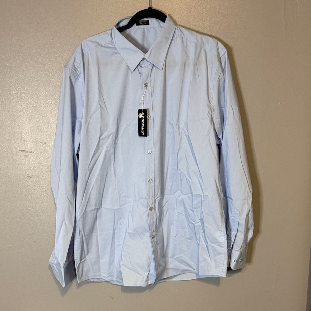 Good Andy Men's Light Blue Dress Shirt